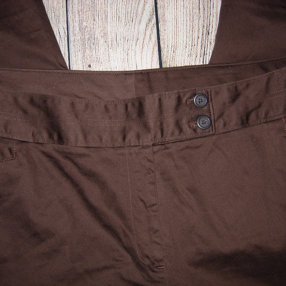 Lane Bryant Brown Cropped Pants 24 - Picture 3 of 7